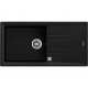 Fregadero sobre encimera TEKA TEGRANITE STONE 60L-TG 1C 1E NEGRO. 115330008, Una cubeta, con escurridor, Negro, acabado sintético